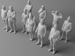 10 low poly people volume 3 3D Модель