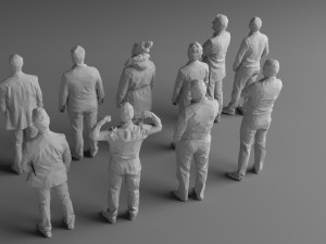 10 low poly people volume 3 3D Модель