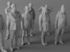 10 low poly people volume 3 3D Модель