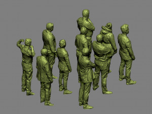 10 low poly people volume 3 3D Модель