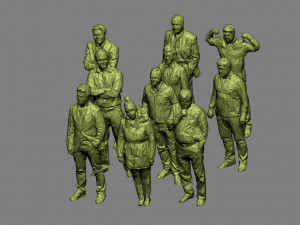 10 low poly people volume 3 3D Модель