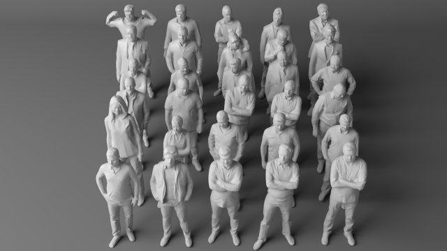 30 low poly people volume 1 Model 3D .c4d .max .obj .3ds .fbx .stl .blend 