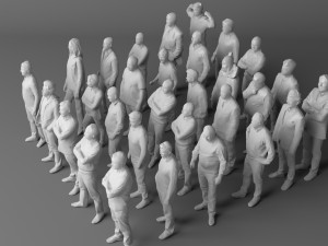 30 low poly people volume 1 Model 3D