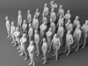 30 low poly people volume 1 3D Model