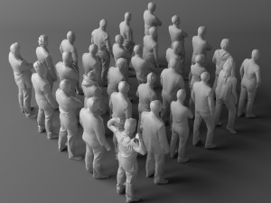 30 low poly people volume 1 Model 3D