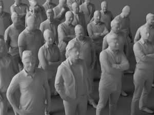 30 low poly people volume 1 Model 3D