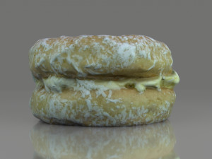 round sweet cake with cream Modelo 3D