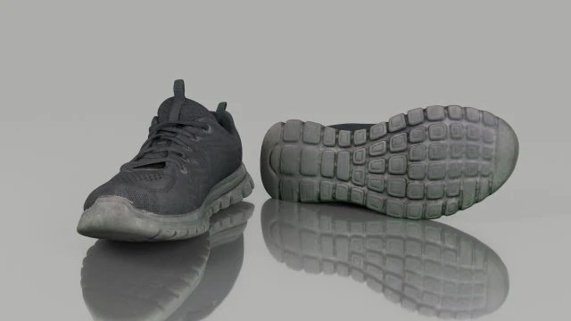 casual shoes low poly 3D Model .c4d .max .obj .3ds .fbx .stl .blend 