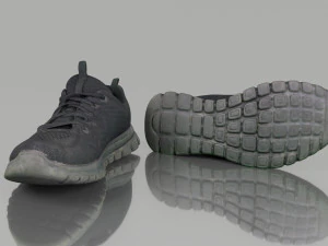 casual shoes low poly 3D Model