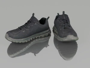 casual shoes low poly 3D Model