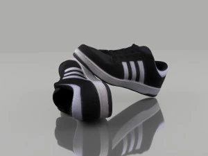 casual shoes low poly 3D Model