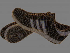 casual shoes low poly 3D Модель