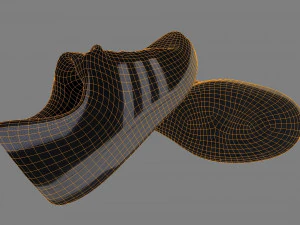 casual shoes low poly 3D Model