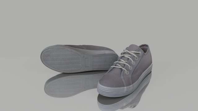 casual shoes low poly 3D 모델 .c4d .max .obj .3ds .fbx .stl .blend 