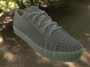 casual shoes low poly 3D 모델