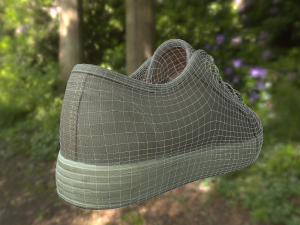 casual shoes low poly 3D 모델