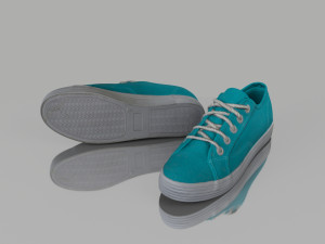 casual spring shoes low poly 3D Model
