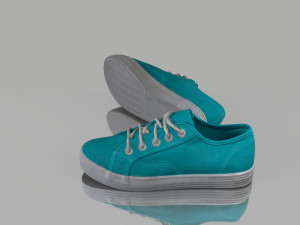 casual spring shoes low poly 3D Модель