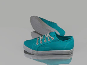 casual spring shoes low poly 3D Model