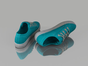 casual spring shoes low poly 3D Модель