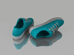 casual spring shoes low poly 3D Model