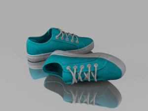 casual spring shoes low poly 3D Model