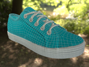 casual spring shoes low poly 3D Модель