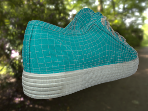 casual spring shoes low poly 3D Модель