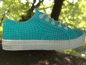 casual spring shoes low poly 3D Модель
