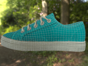 casual spring shoes low poly 3D Модель