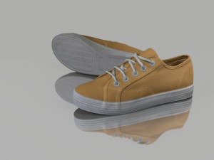 casual spring shoes low poly Modello 3D