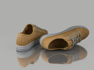 casual spring shoes low poly Modello 3D