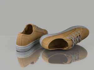casual spring shoes low poly 3D Model
