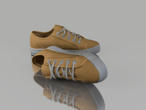 casual spring shoes low poly Modello 3D