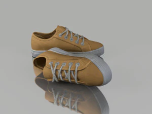 casual spring shoes low poly 3D Model