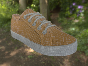 casual spring shoes low poly Modello 3D