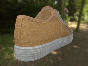 casual spring shoes low poly Modello 3D
