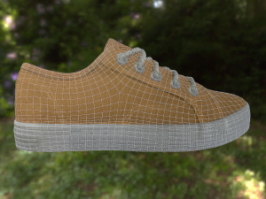 casual spring shoes low poly Modello 3D