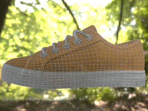 casual spring shoes low poly Modello 3D