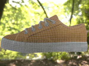 casual spring shoes low poly 3D Model