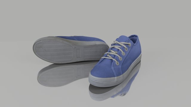 casual summer shoes low poly Modelo 3D .c4d .max .obj .3ds .fbx .stl .blend 