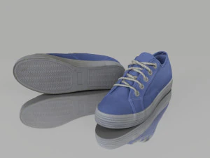 कैज़ुअल ग्रीष्मकालीन जूते लो पॉली 3D मॉडल