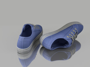 casual summer shoes low poly Modelo 3D