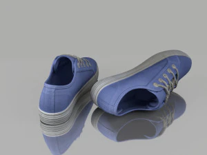 casual summer shoes low poly 3D Model