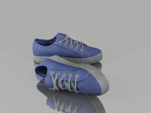 casual summer shoes low poly 3D Model