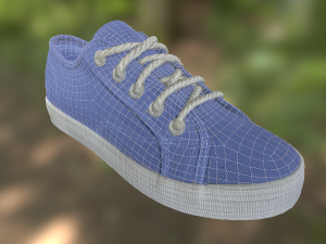 casual summer shoes low poly Modelo 3D