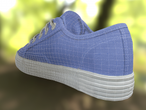 casual summer shoes low poly Modelo 3D