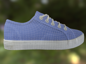 casual summer shoes low poly Modelo 3D