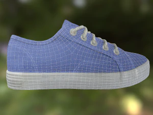 casual summer shoes low poly 3D Model
