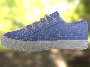 casual summer shoes low poly Modelo 3D